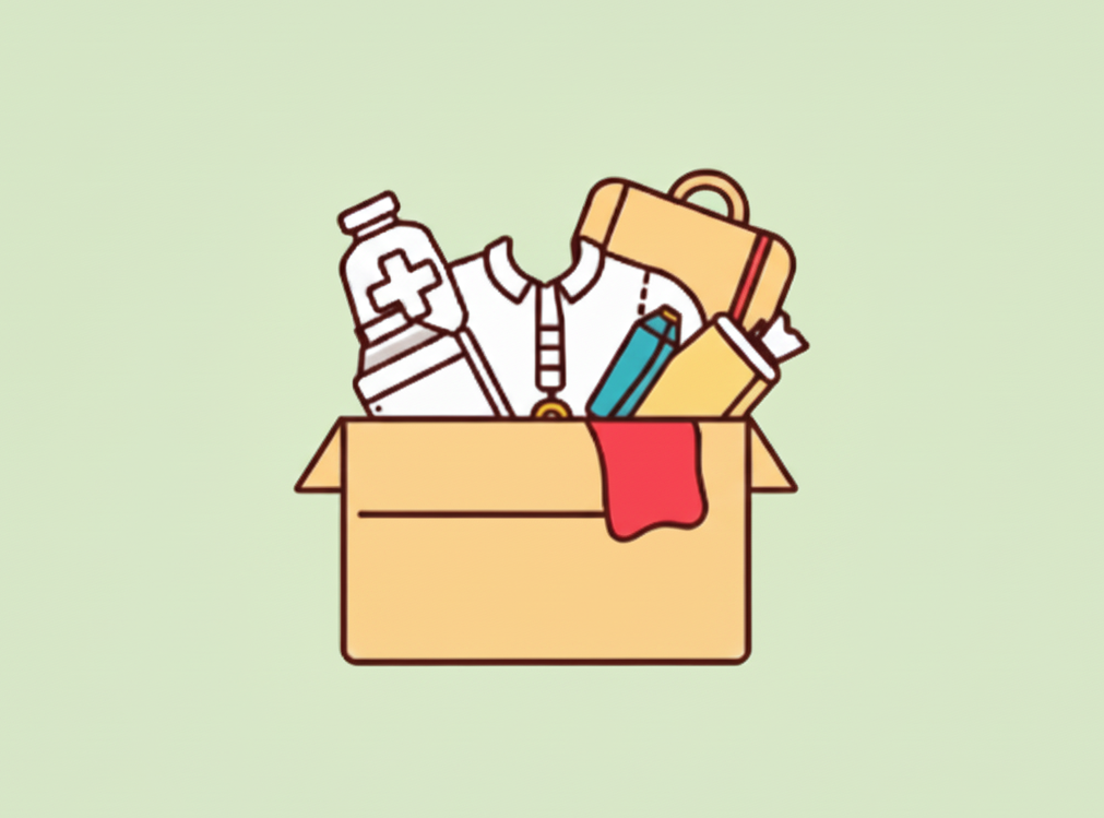 Goods donation illustration